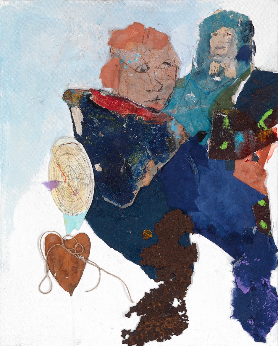 Rose Abrahamson, Two Rogues, mixed media 20 x 16 inches.