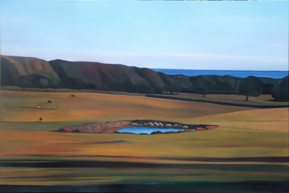 Kenneth Vincent, At the Edge of the World, oil on canvas, 44 x 66"
